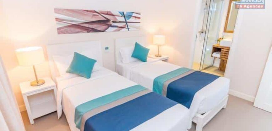 A vendre appartement de standing accessible aux Malgaches et aux étrangers situé dans une résidence de prestige à proximité de la plage à Trou aux Biches